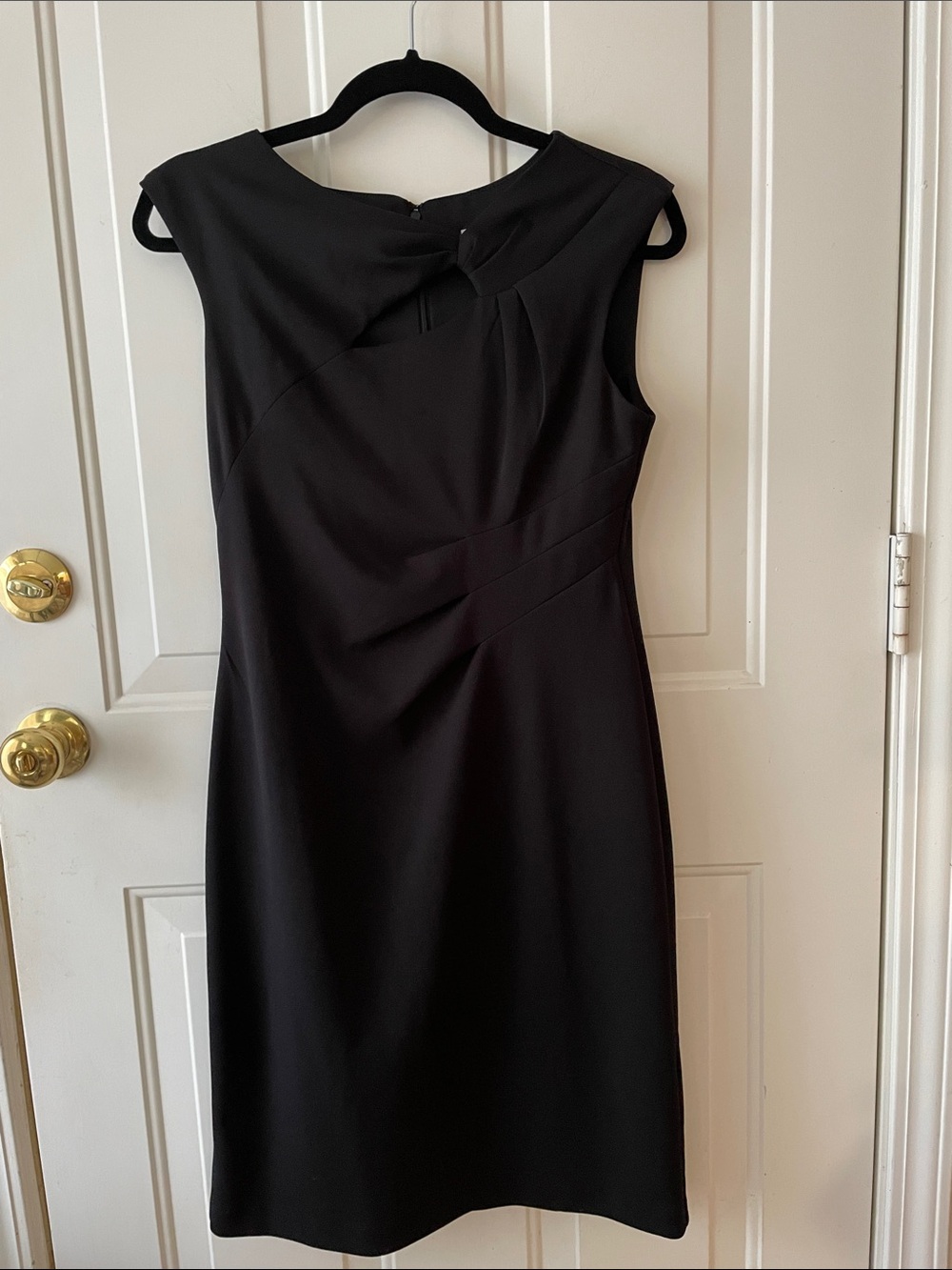 Shelby & Palmer Black Sleeveless Midi Sheath Dress